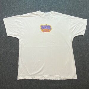 Jostens Senior 2004 Graphic T Shirt XXL Mens White Y2K Graffiti Streetwear 5193